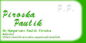 piroska paulik business card